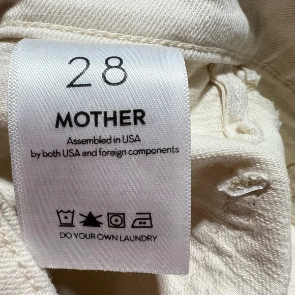 MOTHER The Patch Pocket High-Rise Flare Jeans in Cream - Picture 9 of 12